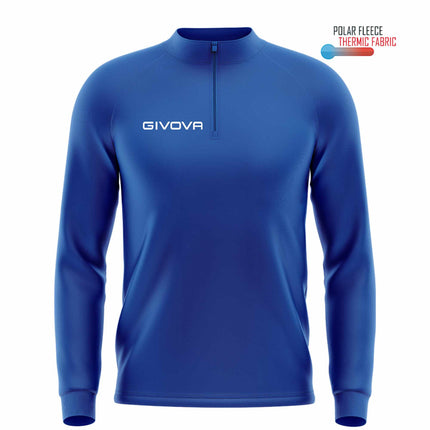 Felpa mezza zip tecnica Givova azzurra