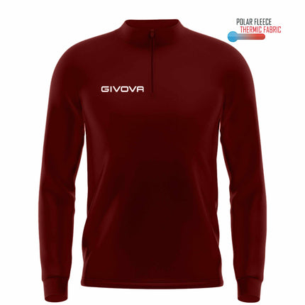 Felpa mezza zip tecnica Givova Granata