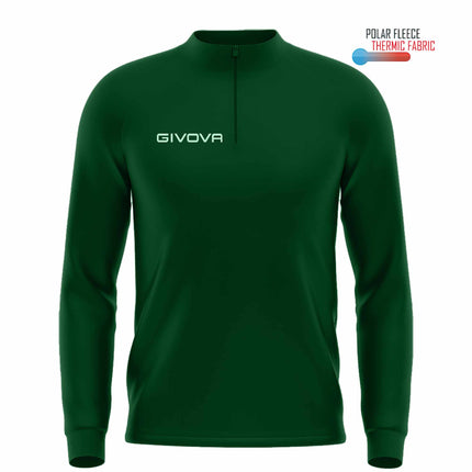 Felpa mezza zip tecnica Givova verde