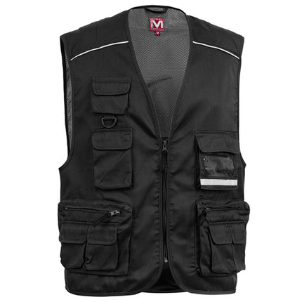 Gilet lavoro multitasche nero