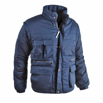 Giubbotto pesante invernale lavoro maniche staccabili Navy