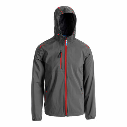 Giubbotto leggero softshell grigio e rosso