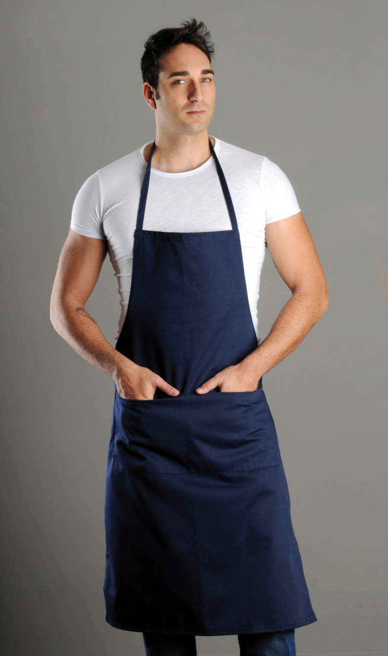 Gourmet grembiule lungo 2 tasche con pettorina | Ho.Re.Ca W430