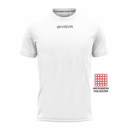 T-shirt unisex sportiva Givova bianco