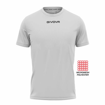T-shirt unisex sportiva Givova grigio chiaro