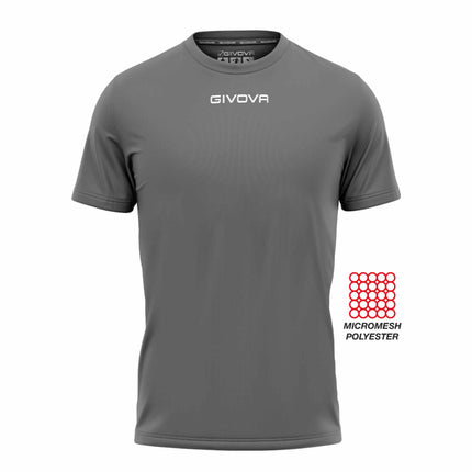 T-shirt unisex sportiva Givova grigio scuro
