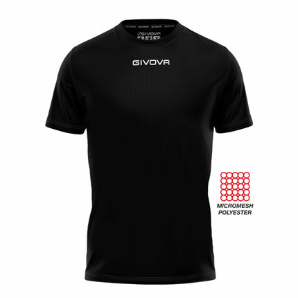 T-shirt unisex sportiva Givova nero