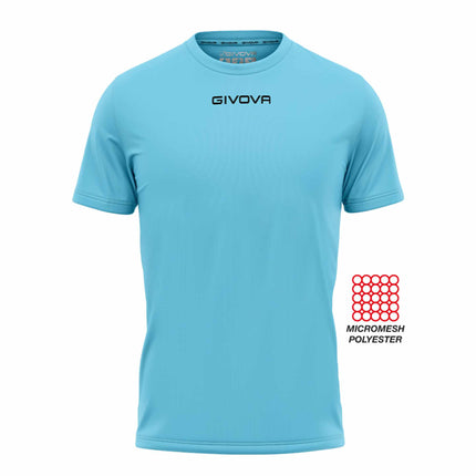 T-shirt unisex sportiva Givova turchese