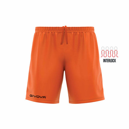 Pantaloncino sportivo Givova Capo in interlock con logo ricamato