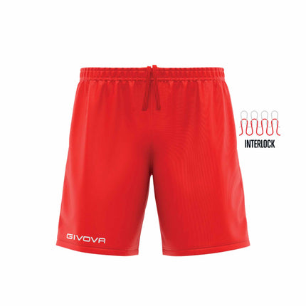 Pantaloncino sportivo Givova Capo in interlock con logo ricamato