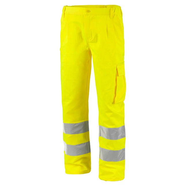 Pantaloni alta visibilità lavoro con tasca porta attrezzi