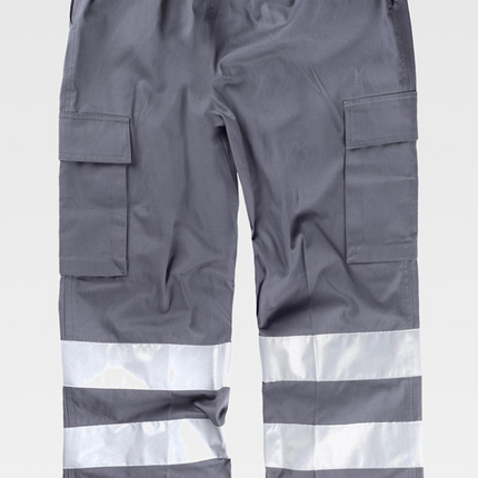 Pantalone multitasche da lavoro con bande rifrangenti | Workteam