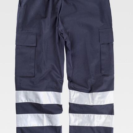 Pantalone multitasche da lavoro con bande rifrangenti | Workteam