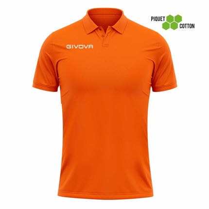 Polo Givova a manica corta arancione