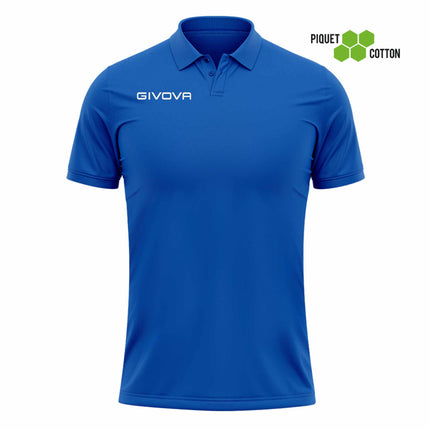 Polo Givova a manica corta azzurro