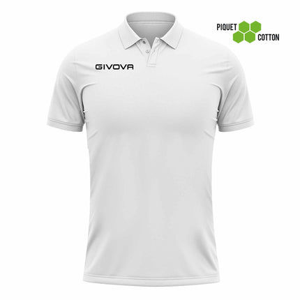 Polo Givova a manica corta bianco