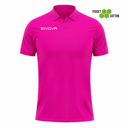 Polo Givova a manica corta fuxia