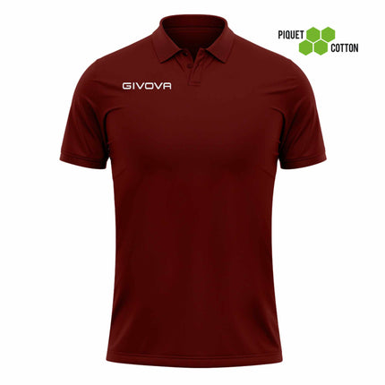 Polo Givova a manica corta Granata