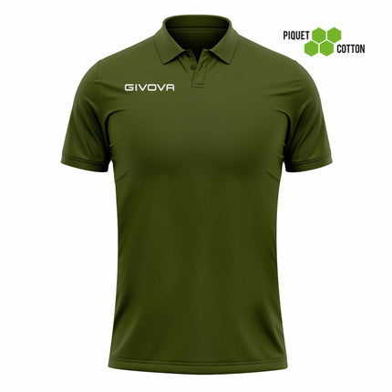 Polo Givova a manica corta verde militare