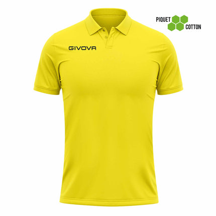 Polo Givova a manica corta giallo