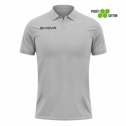 Polo Givova a manica corta grigio