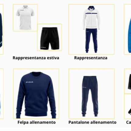 Set squadra sportiva Givova completo 12 capi Var.Staff