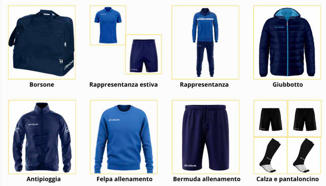 Completo Givova 12 pezzi