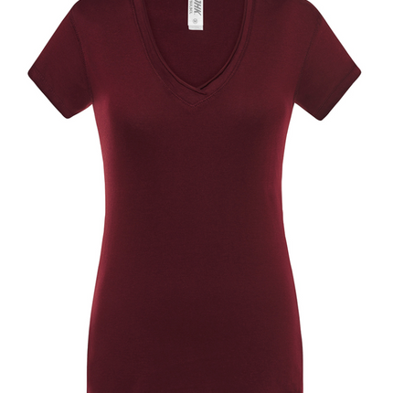 T-shirt donna manica corta scollo a V | JHK TSULSCL