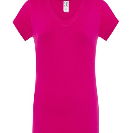 T-shirt donna manica corta scollo a V | JHK TSULSCL