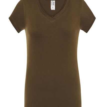 T-shirt donna manica corta scollo a V | JHK TSULSCL