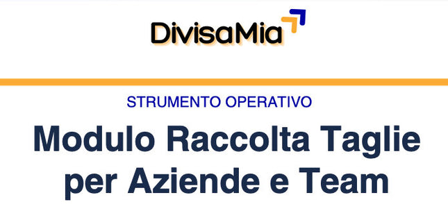 modulo taglie compilabile